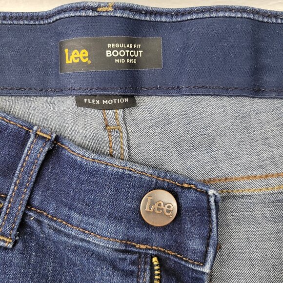 Lee Jeans Women's 16 Long Blue Bootcut Regular Fit Flex Motion fits apx 35x33 - Picture 5 of 16